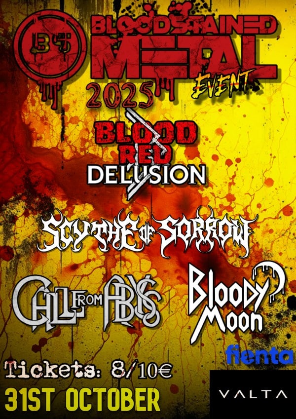 Bloodstained Metal Event Lappeenranta Valta Bloody Moon Call From Abyss Scytche of Sorrow Blood Red Delusion