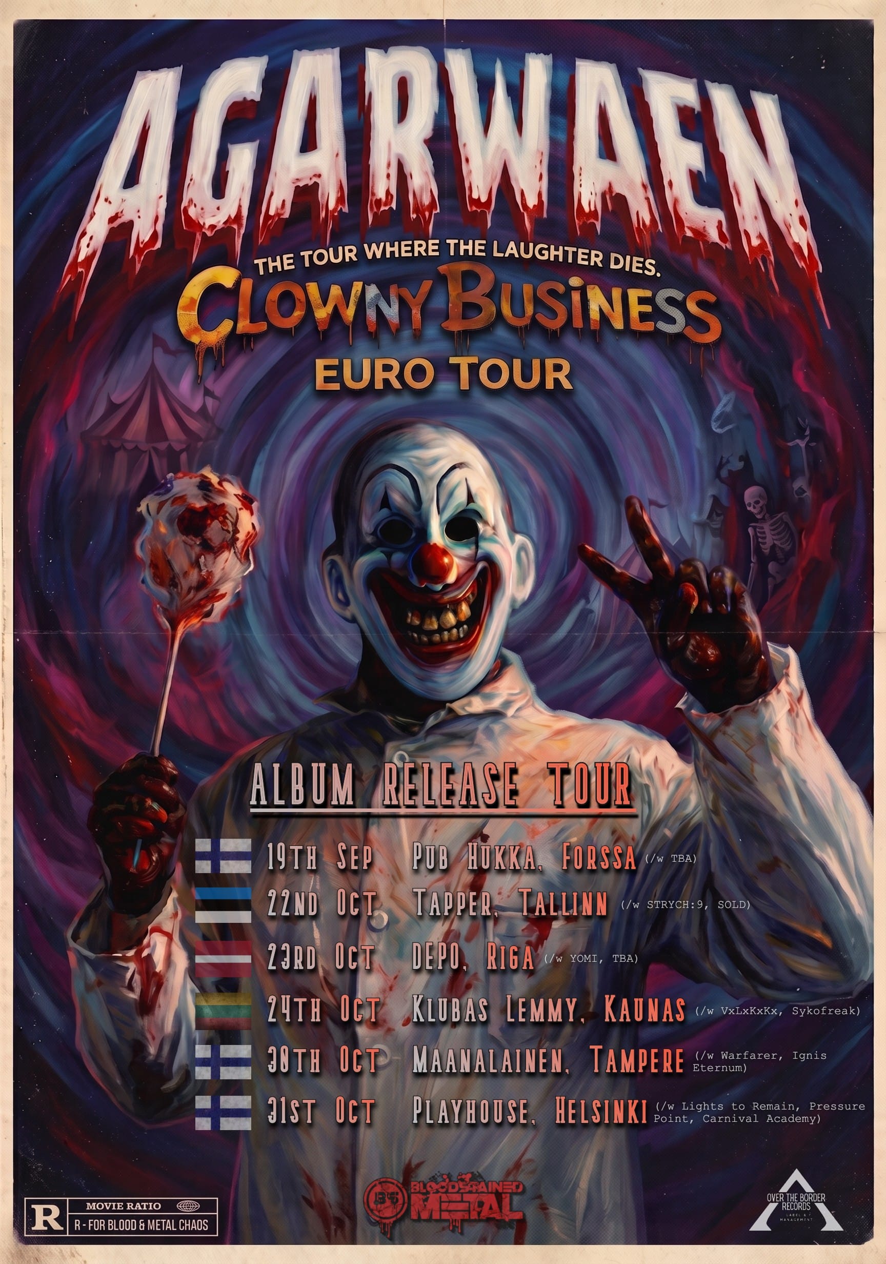 Agarwaen Clowny Business Euro Tour Bloodstained Metal